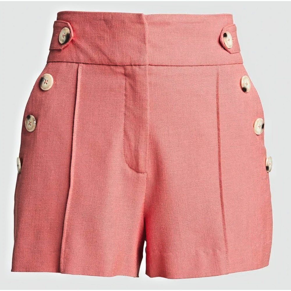 sz 14 NWT VERONICA BEARD shorts PINE Melon Pink women Coral matches OSKAR